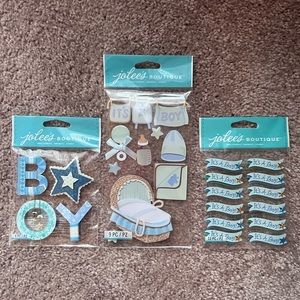 Set of 3 Jolee Baby Boy Stickers New